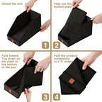 DIMJ Closet Organizers for Purses and Bag Storage, Small Storage Bins Foldable, Storage Baskets for Shelves, Wardrobe, Bedroom, Office - Fabric Cube Storage 4 Pack(Black, 5.9 x 11.8 x 6.7 in)