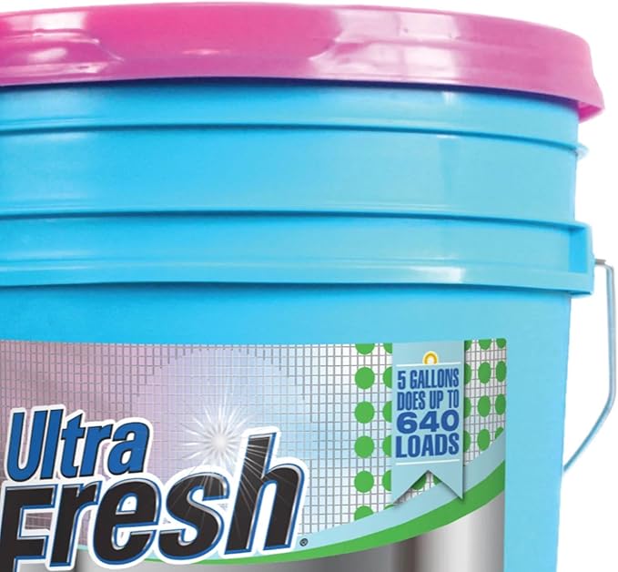 Ultra Fresh 5 Gallon Platinum Fabric Softener for All Machine Types, Liquid Laundry Softener, Up to 640 Loads, Fragrance & Dye Free