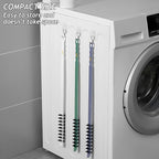 3 Pack Washing Machine Cleaning Brush, Crevice Brush & Drum Washing Machine Cleaner - Long Coil Brushes with Stiff Bristles (3Pcs Green)