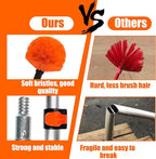 Buyplus 26FT Reach Cobweb Duster, Outdoor Spider Web Cleaner Brush with Professional 5-20FT Extension Pole, Non-Shedding Fluffy Bristles, Suitable for Ceiling and Corner Dusters for Indoor and Outdoor