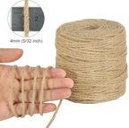Tenn Well 328 Feet 4mm Jute Twine, Thick Twine Rope for Crafts, Gift Wrapping, Bundling, Gardening, Christmas Decor and Macrame Projects