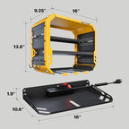 Tool Organzier Storage Wall Mount, Tool Shelves Drill Holder for Men, Metal Sturdy Steel Rack Saves Space in Workshop/Garage Organizes Power Tools, Screwdrivers, Gadgets, Floating Shelving