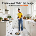 Broom and Dustpan Set for Home, Extra Brush Head & 51.6" Adjustable Long Handle, with Comb Teeth for Pet Hair, Lightweight Indoor Sweeping Kit for Hardwood Floor