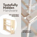 Pennsylvania Woodworks Premium American Maple Clothes Drying Rack - Handcrafted in Pennsylvania - Solid Wood Construction, Collapsible, Eco-Friendly Laundry Solution (Medium)