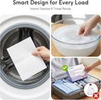 BellaLuce Sensitive Skin Laundry Detergent Sheets, 100 Loads (50 Count) - Hypoallergenic & Fragrance Free Washing Strips, Gentle for Baby, Travel & Dorm Essentials