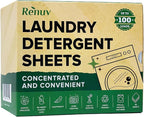 Renuv Laundry Detergent Sheets up to 100 Loads - Eco Friendly, Sustainable, Biodegradable & Liquidless Strips, 50 Sheets