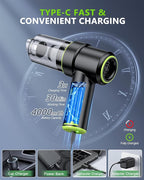 CODN Handheld Car Vacuum Portable Cordless 12000PA, 2 in 1 Handheld Vacuum Cleaner and Air Duster with Multi-Nozzles and LED Light, Mini Hand Held Vacuum Rechargeable for Home, Car, Office, Pet Hair