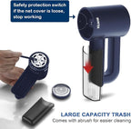 iRUNTEK Rechargeable Fabric Shaver & Lint Remover｜3-Speed Lint Shaver with LED Display & Large Lint Bin｜Sweater Shavers to Remove Pilling｜Eliminates Fuzz & Pilling from Clothes Couch Furniture, Navy
