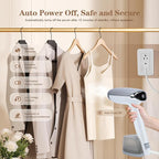 Steamer for Clothes Handheld Clothes Steamer 1300W Portable Garment Steamer Auto Shut-off 20-Second Fast Heat-up with Adjustable Steam 12.34oz Detachable Water Tank for Home Office Travel