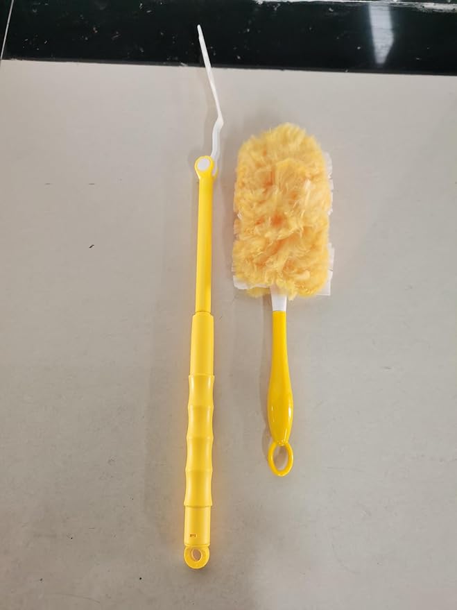 JEHONN Duster Refills for Swiffer 20 Counts, 360 Degree Heavy Duty Dusting Kit with 1 Extendable Handle + 1 Short Handle, Multi-Surface Dust Cleaning Tool for Blinds Bookshelf Furniture Electronics