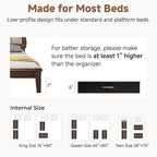 StorageWorks Underbed Storage with Lid, 2-Pack Under Bed Storage Containers for Clothes, Bedding, and Sweaters, Black