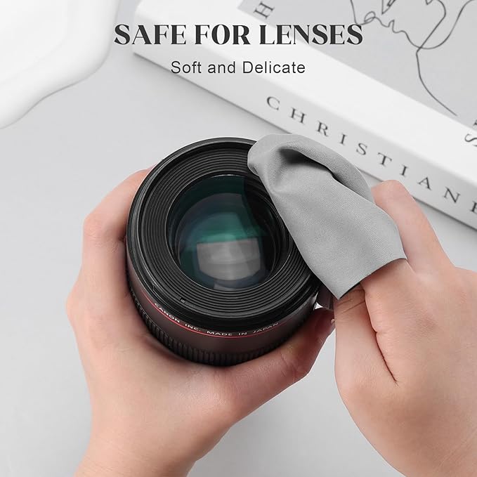 Navona 20 Pack Glasses Cleaning Cloth（5.7in * 6.8in） - Premium Microfiber Cleaning Cloth,Reusable Glasses Wipes,Washable,Ultra Soft, for Eyeglasses, Phones,Cameras & More