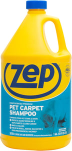 Zep Premium Pet Carpet Shampoo - 1 Gallon (Case of 2) ZUPPC128 - Concentrated Pro Formula Removes Tough Pet Stains and Odors