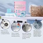 24-Pack Washing Machine Cleaner Tablets HE Front Load and Top Load Compatible Descaler Pods for Laundry Tub, Drum and Gasket Septic Safe, Fresh Scent (1-Year Supply)