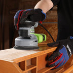 WORKPRO 5-Inch Random Orbit Sander, 6 Variable Speeds 7000 to 14000 RPM, 2.5 Amp Electric Sander for Woodworking with Dust Collector, 15pcs Sandpapers