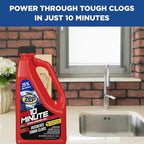 Zep 10 Minute Drain Opener Gel 64 oz (Case of 6) ZHCR64NG - Commercial Strength, Fast Acting and Safe For All Pipes