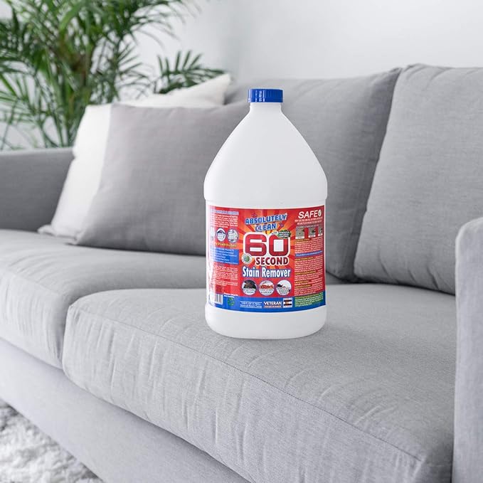 Amazing 60 Second Stain Remover - Commercial Strength - Powerful, Natural Enzymes Remove Food, Grease, Pet Stains & More - Non-Toxic/Eco Friendly - USA Made (128oz Bottle - Save 50%)