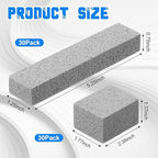 LemonRoad 60 Pack Pumice Stone for Toilet Cleaning Bowl 2 Sizes Scouring Pumice Pad Stick Hard Water Stain Remover Powerfully Clean for Toilet Bathtub Swimming Pool House Grill Sinks Clean Supplies