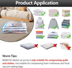 Electric Pump for Vacuum Storage Bags Travel Vacuum Pump for Various Vacuum Seal Bags Portable Vacpack Air Pump for Compression Clothing Blanket Luggage White(Storage Bag Not Included)