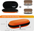 Double Eyeglasses Case, Hard Shell Dual Sunglasses Organizer with Zipper Clip Travel Glasses Storage for Women Men