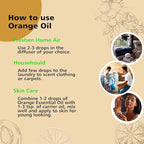 Orange Essential Oil 1 Oz – 100% Pure Sweet Orange Oil for Diffuser, Skin, Body, Spray, Massage & DIY