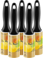 Extra Sticky Lint Rollers for Pet Hair Small Pet Hair Rollers Dog Cat Fuzz Clean Removal Rolls Easy Tear Sticky Lint Roller Removers for Clothes Couch Furniture, 450 Sheets Total, 5 Packs