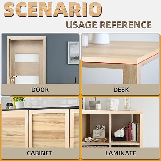 GSCIT Club Birch Edge Banding, 1/2 inch x 500ft roll Wood Veneer Edge Banding Preglued Flexible, Veneer Tape Banding for Cabinet Plywood