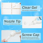 Mold Stain Cleaning Gel, Washing Machine Cleaner for Washing Machine Seal, Refrigerator Strips, Best for Home Sink, Kitchen, Showers, Household Grout Cleaner (8 Fl Oz (Pack of 1))