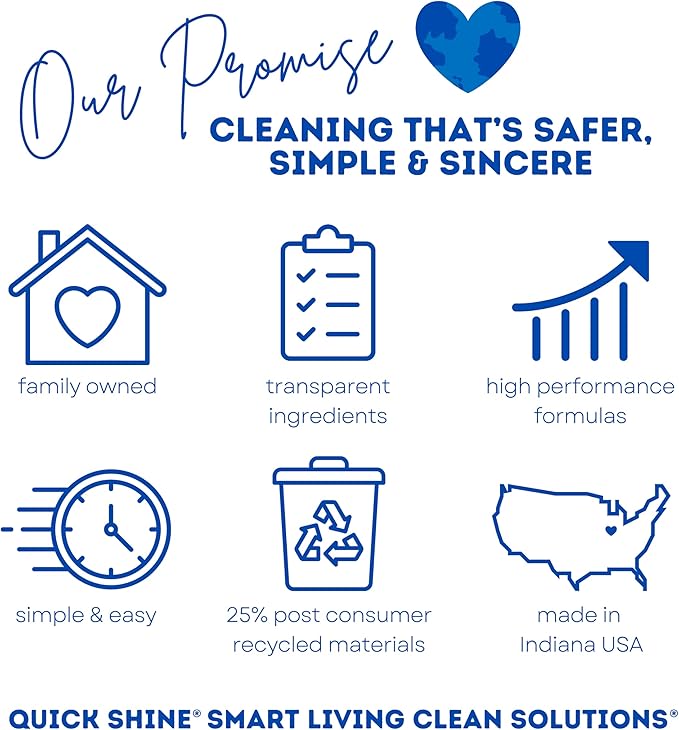 Quick Shine Hard Surface Pet Floor Cleaner 27 oz, 2Pk | Ready to Use, Removes Dirt, Streak Free, No Rinse | Hardwood, Laminate, Luxury Vinyl Plank LVT, & Tile | Safer for Kids, Pets & Our Environment