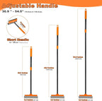 JEHONN Window Squeegee for Home Cleaning, 2-in-1 Car Windshield Washer Kit with Extension Pole 54.5 inches, Extendable Shower Glass Cleaner Tool for Mirror Auto Truck (Long & Short Handle Included)