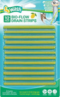 Bio-Flow Drain Strips - Lemon Scent Odor Remover & Freshener - 12 Strips