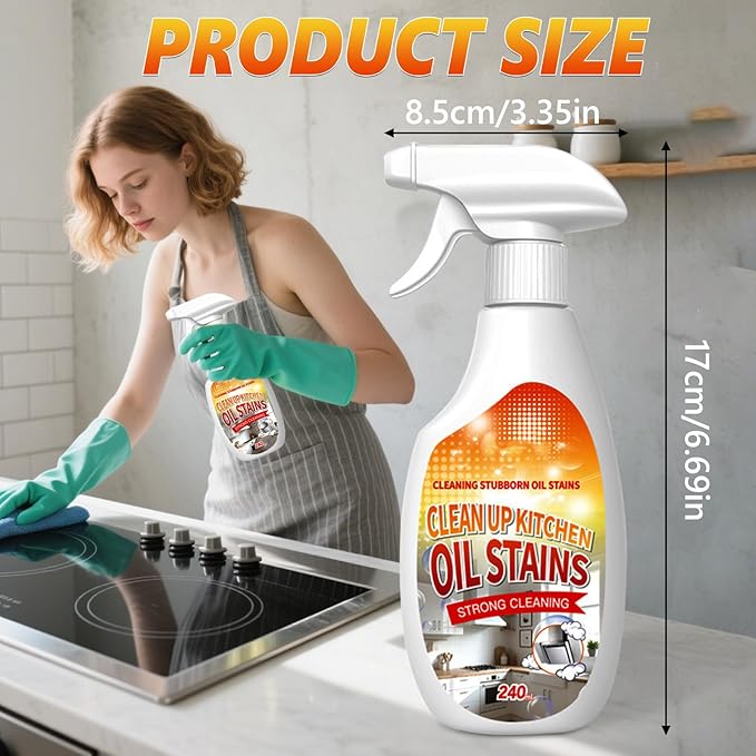 Heavy Duty Degreaserr, 2025 New Kitchen Cleaner, Multipurpose Oil Stain Remover, Strong Grill Cleaner for Restaurant, Multipurpose Cleaner Spray for Countertops, Ovens