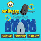 Smilyeez No Plastic Blue Dotted Sponge Refill for Scotch-Brite's Dishwand Refill 10 Pack with Adapter