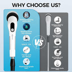 Electric Spin Scrubber, Shower Cleaning Brush with 8 Replaceable Brush Heads, IPX7 Waterproof & 50KGF High-Torque Motor, Adjustable Long Handle, for Bathroom, Kitchen, Tile & Floor Cleaning