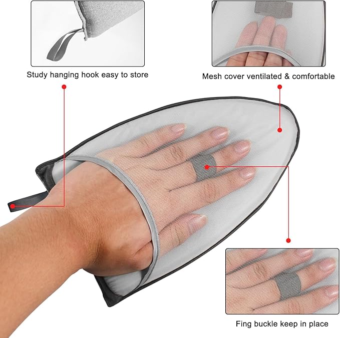 Steamer Hanger Stand with Garment Steamer Ironing Gloves,Garment hanger for steaming clothes,Steam rack for clothes,Handheld garment steamer rack