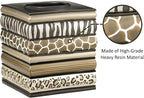 Zahari Home 2pc Safari Stripes Modern Bath Accessories Set Waste Basket & Tissue Box Modern Classic Contemporary Decorative Beautiful Designs Bathroom Decor Set for Home Luxury Bathroom Sets