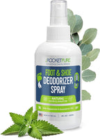 Rocket Pure Natural Foot and Shoe Deodorizer Spray, Deodorant and Odor Eliminator for Smelly Feet, Smell Remover, Formulated with Essential Oils, Made in the USA, Mint, 4 fl oz (Pack of 1)