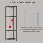 REGILLER 6 Wire Shelving Steel Storage Rack Adjustable Unit Shelves for Laundry Bathroom Kitchen Pantry Closet (16.7L x 11.9W x 64H, Black)