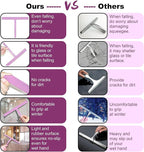 Shower Squeegee with Silicone Hook, 11" Inch Width All Purpose Squeegee Wiper for Shower Glass Doors Bathroom Mirror Tiles Car Window Cleaner Tool - Pink