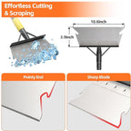 Floor Scraper Long Handle - Ice Snow Removal Tool,Multifunctional Garden Cleaning Flat Shovel,Heavy Duty Weed Scraper Metal Sharp Blade for Lawn Edging,Sidewalk Weeding,Driveway Steps Snow Shovel 60"