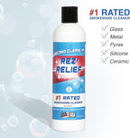 SNOWTREE - Rez Relief Glass Cleaner Solution for Glass, Ceramic, Metal & Silicone - 12 Fluid Oz Bottle - Refreshing Citrus Scent Glass Cleaner Liquid - Removes Stains & Smells