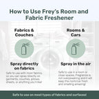 Frey Fabric Freshener Spray – Pack of 3 | Linen Spray Deodorizer for Laundry | Cedarwood, Sandalwood, Jasmine Rose | 2oz Bottles