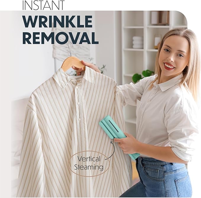 Portable Steamer for Clothes, Professional Handheld Garment Steamer 15s Fast Heat-up, 70ml Water Tank, 900W Mini Steam Iron for Home and Travel