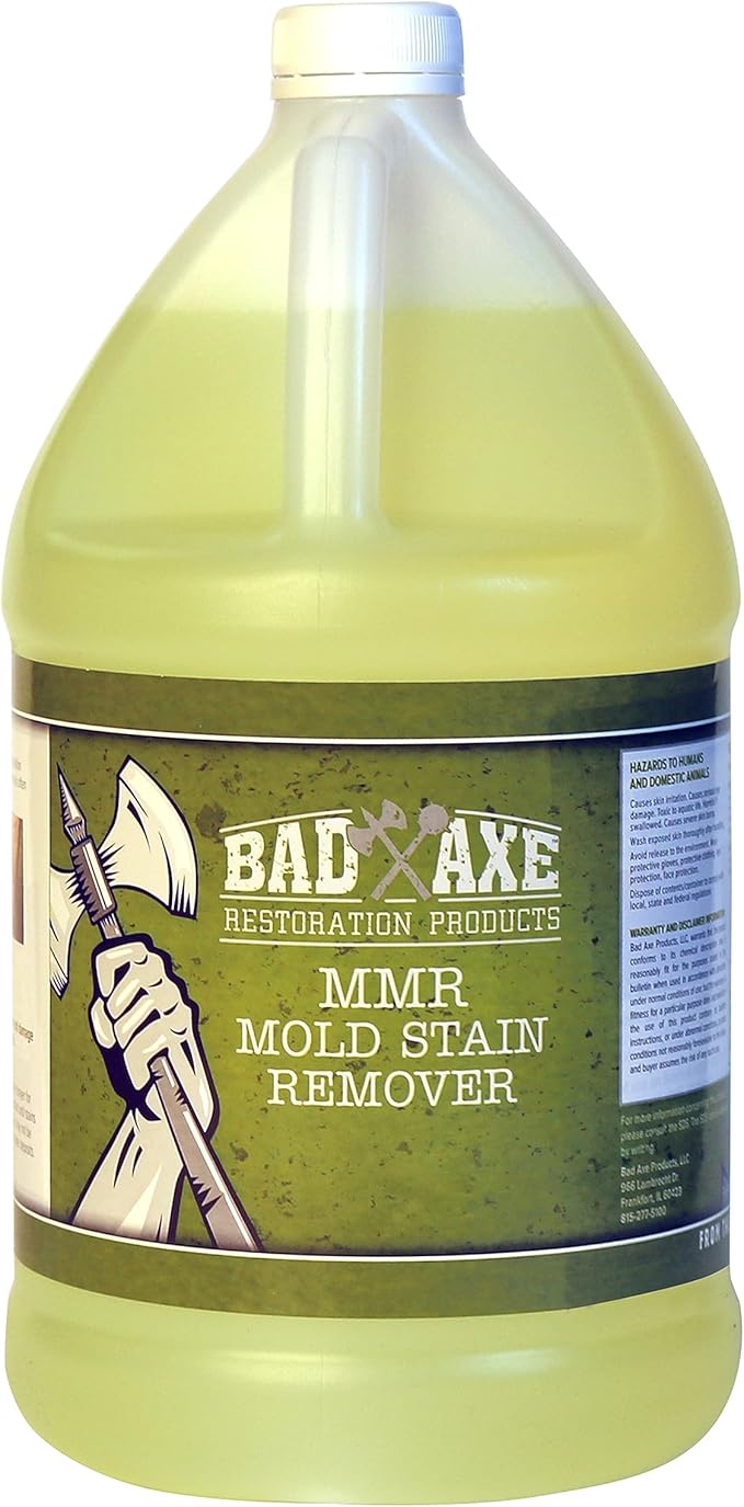 Bad Axe MMR Instant Mold Stain and Mildew Stain Remover - Professional Strength, Contractor Grade Cleaning Solution, Professional Quality Formula, Odor Removal, 1 Gallon (2)