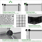 C&AHOME Cube Storage Organizer, 12-Cube Shelves Units, Closet Cabinet, DIY Plastic Modular Book Shelf, Ideal for Bedroom, Living Room, Office, 36.6" L x 12.4" W x 48.4" H Grey UPCS12G