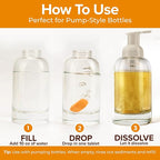 Foaming Hand Soap Tablets Refill – Citrus Scent, 6-Pack Concentrated Tablets for Foaming Soap