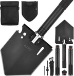 iunio Camping Shovel,Shovel Folding, Portable, Multitool, Foldable Entrenching Tool, Collapsible Spade, for Backpacking, Trenching, Hiking, Survival, Car Emergency