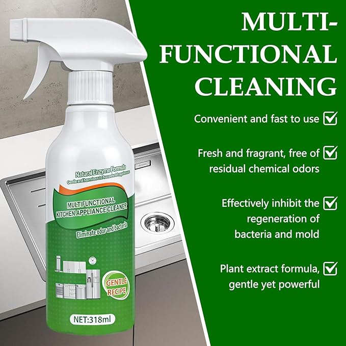 Kitchen Cleaner Remover Spray,Kitchen Multi-Purpose Foam Cleaner Spray,Kitchens Oil Stains Cleaner,Oil Stains Clean Up Kitchens,Clean Up Kitchen Oils Stains,Cleans Up Kitchen-Oils Stains Spray (318ml)