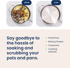 Heavy Duty Pot & Pan Spray - Powerful Foaming Grease Remover, Multi-Purpose Kitchen Cleaner Spray Degreaser for Oven, Stoves, Grill & More, Citrus Scent - Includes 1 Empty Bottle & 2 Refill