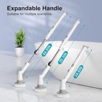 Ultrean Spin Brush, Cordless Electric Spin Scrubber with 4 Replaceable Brush Heads Adjustable Extension Handle, 2 Speed Shower Scrubber for Cleaning Bathroom, Tile, Floor, Tub